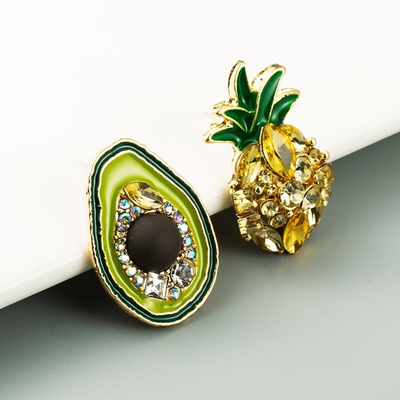 Avocado stud earrings - Picture 3 of 4